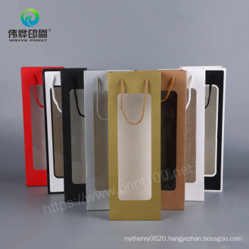 Manufacturer of Wine Paper Packaging Gift Bag with Twist Handles